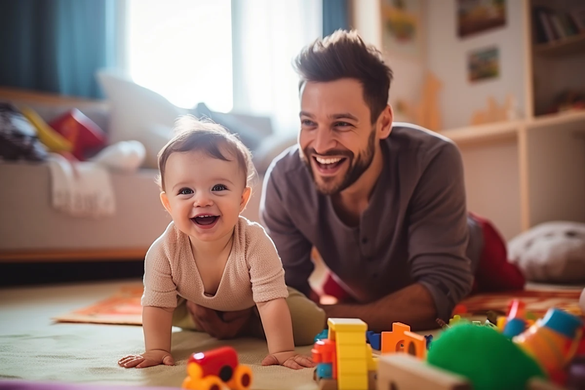 Dad and baby